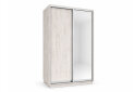 Obrázek 1 - Skříně s posuvnými dveřmi 1400x2200x600 1LTD 1 Zrcadlo Dub Craft bílý, profil stříbrný