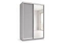 Obrázek 1 - Skříň s posuvnými dveřmi 1400x2200x600 1LTD 1 Zrcadlo myší šedá, profil stříbrný