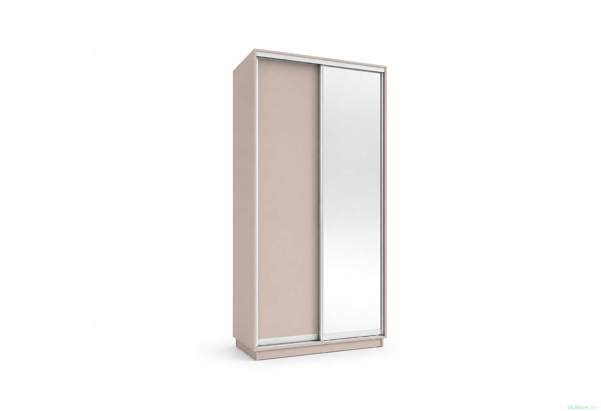 Obrázek 1 - Skříň s posuvnými dveřmi 1200x2200x600 1LTD 1 Zrcadlo Kašmír, profil stříbrný