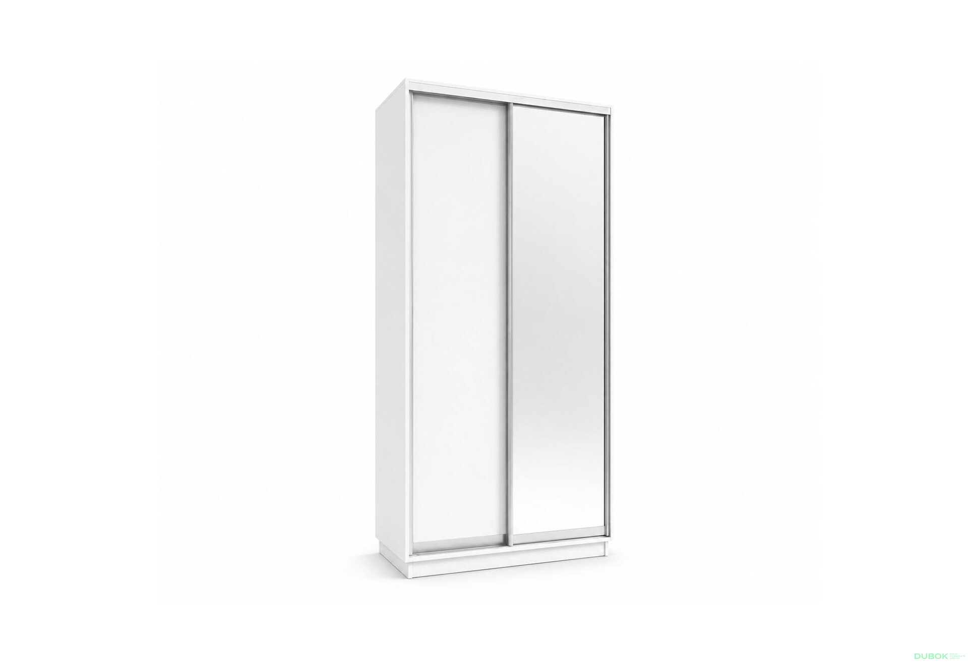 Obrázek 1 - Skříň s posuvnými dveřmi 1200x2400x600 1LTD 1 Zrcadlo Nymphea Alba, profil stříbrný