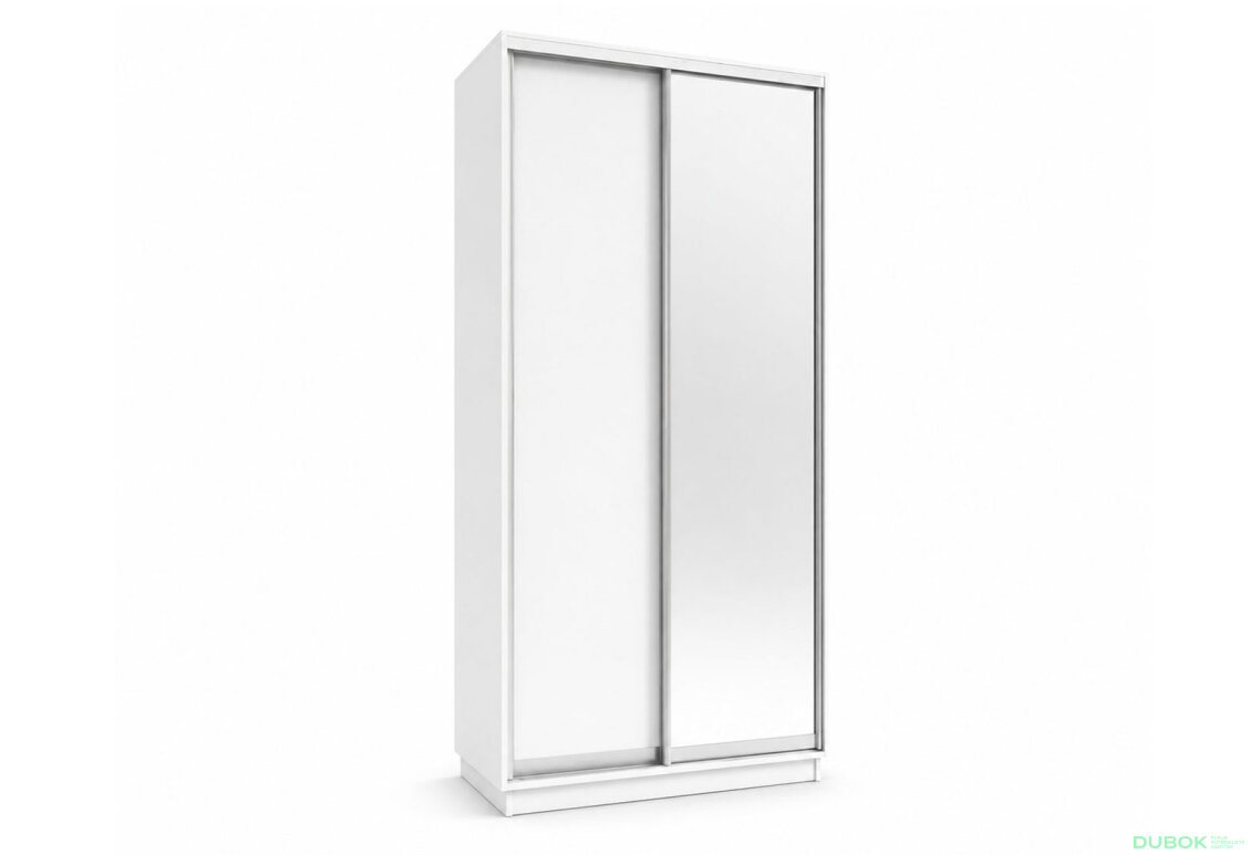 Skříň s posuvnými dveřmi 1200x2400x600 1LTD 1 Zrcadlo Nymphea Alba, profil stříbrný