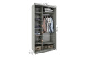 Obrázek 5 - Skříň s posuvnými dveřmi 1200x2400x600 1LTD 1 Zrcadlo Nymphea Alba, profil stříbrný