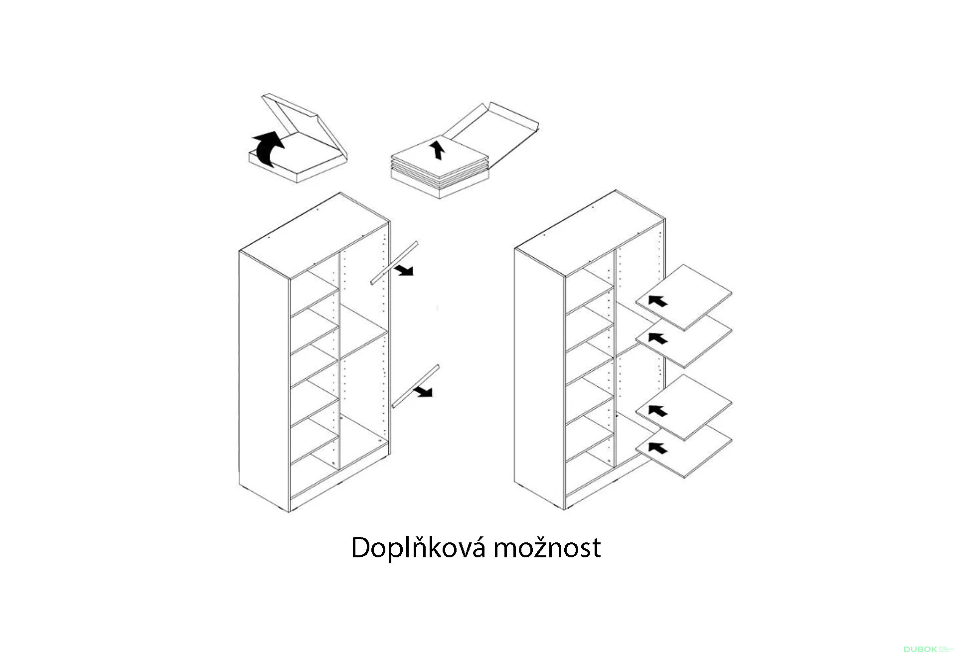 Obrázek 2 - Sada 4 polic šedý platinový Sandbox