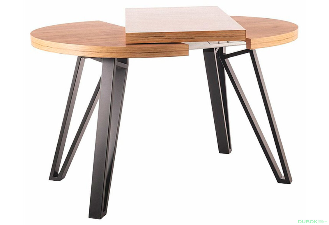 Obrázek 3 - Stůl Galaxy 100(168)x100 MDF dub artisan / kov černý matný