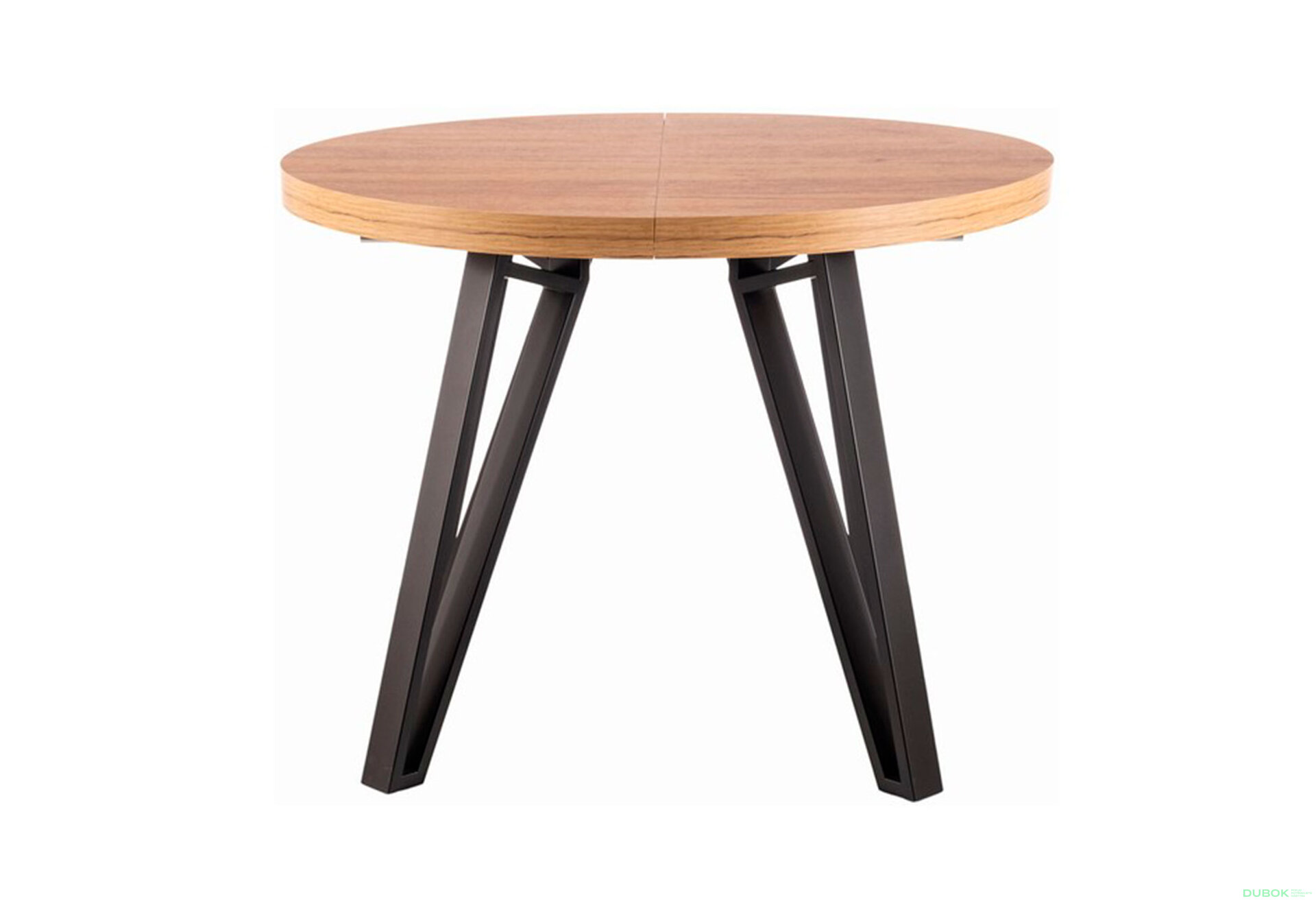 Obrázek 2 - Stůl Galaxy 100(168)x100 MDF dub artisan / kov černý matný
