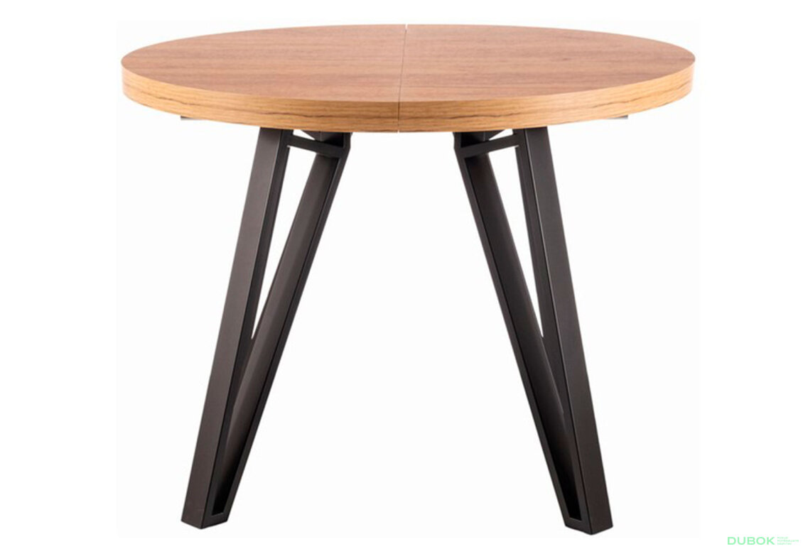 Obrázek 2 - Stůl Galaxy 100(168)x100 MDF dub artisan / kov černý matný