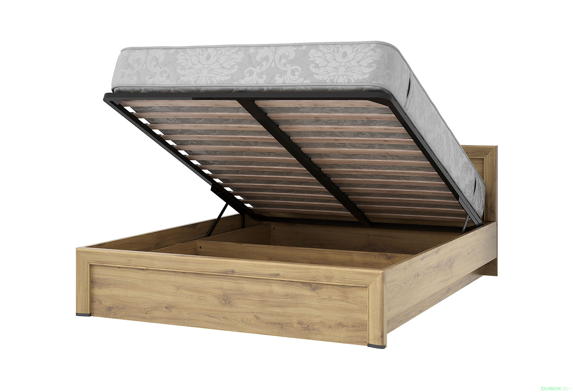 Obrázek 5 - Postel 160x200 s roštem, úložným prostorem Sapori dub navarra