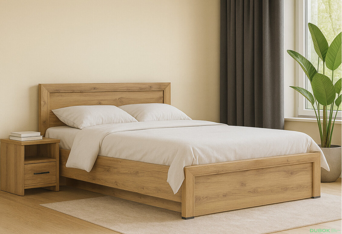 Obrázek 2 - Postel 160x200 s roštem, úložným prostorem Sapori dub navarra