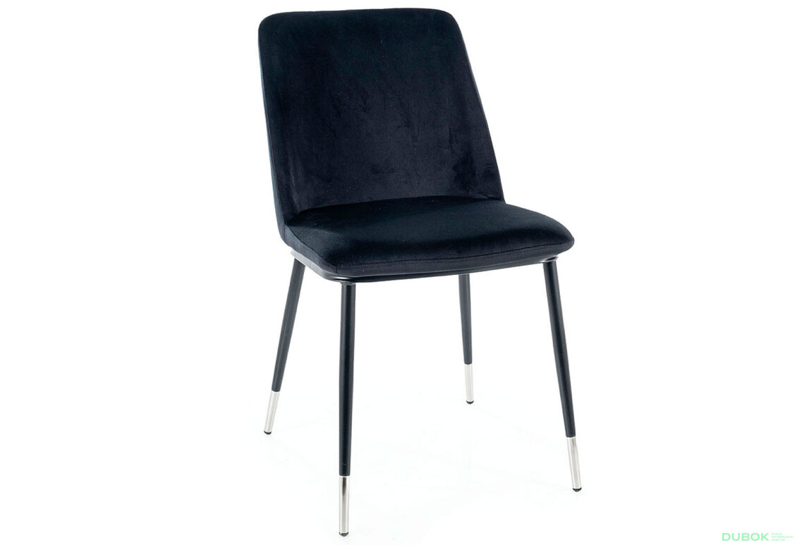 Obrázek 2 - Židle Jill Velvet černý Bluvel 19, kov černá / chrome
