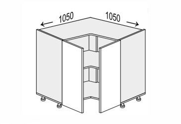 Spodní roh N 90°/820 2dv Leo