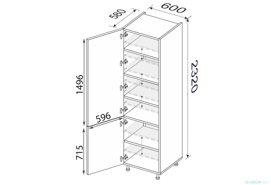 Obrázek 2 - Skříňka 60P/2320 Leo