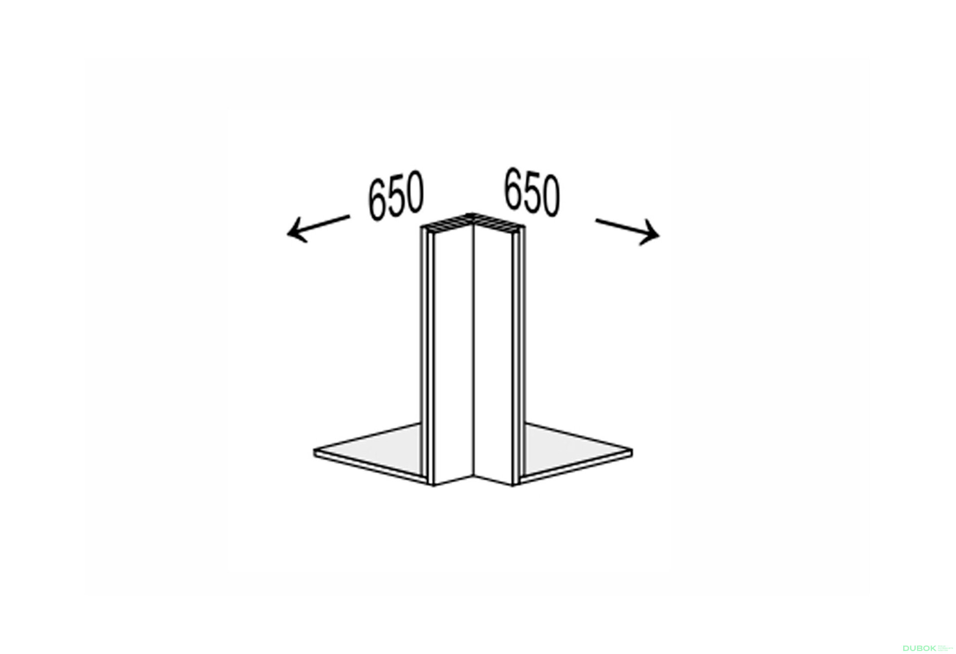Obrázek 1 - Vrchní roh 90°/360 antresol klamání Millenium