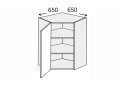 Obrázek 1 - Vrchní roh V 45°/720 (650x650) 1dveře levý Millenium