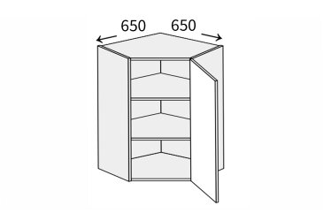 Obrázek Vrchní roh V 45°/720 (650x650) 1dveře pravé