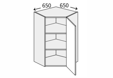 Obrázek Vrchní roh 45°/900 (650x650) 1dveře pravé