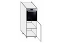 Obrázek 1 - Skříň 60PД/1420 trouba pravá Millenium