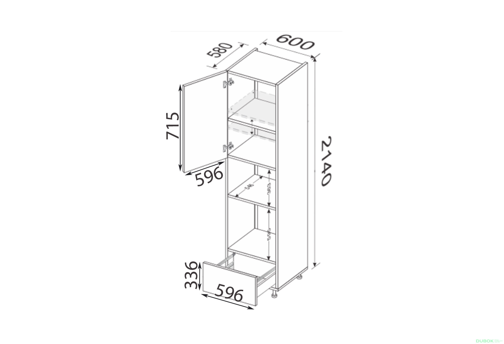 Obrázek 2 - Peníze 60PDM1SHX/2140 trouba + mikrovlnná trouba teleskop Pro Blum+Hettich levý Millenium Premium