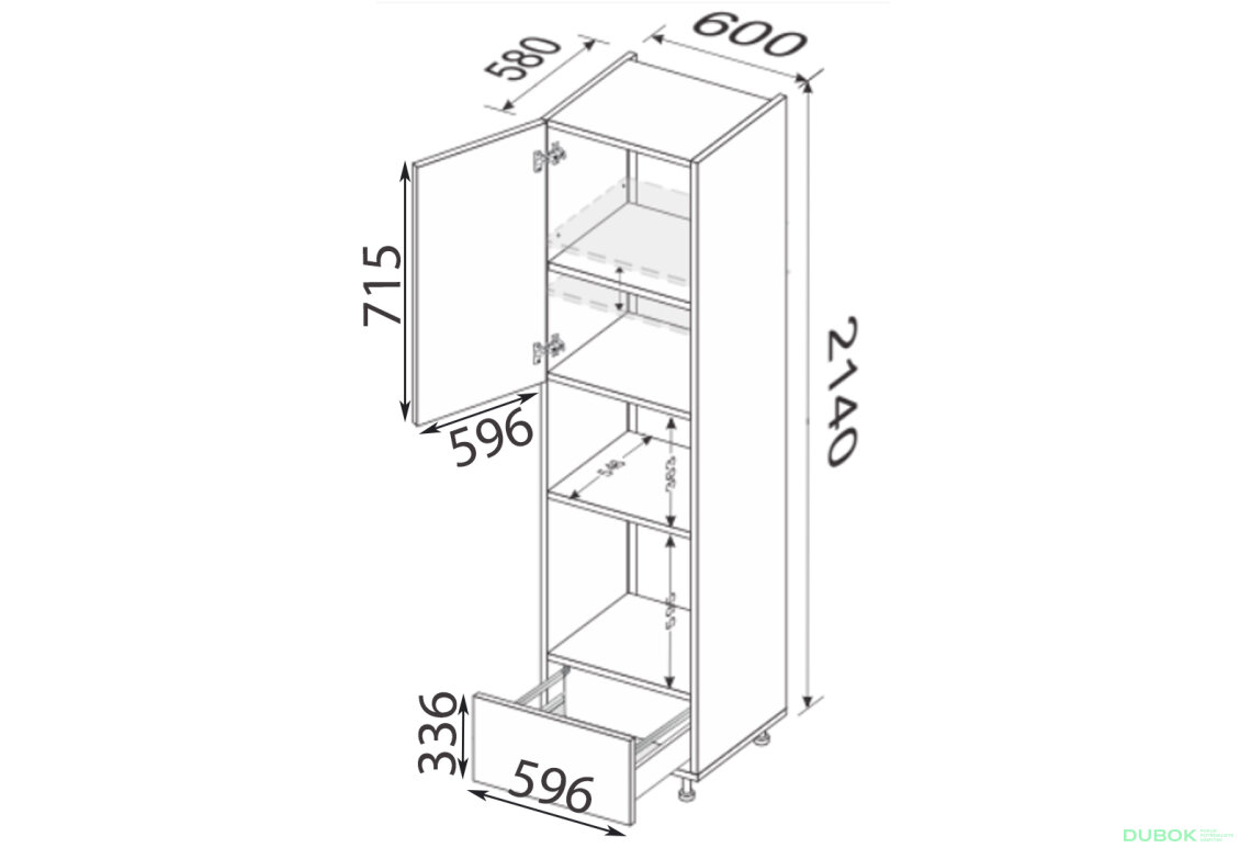 Obrázek 2 - Peníze 60PDM1SHX/2140 trouba + mikrovlnná trouba teleskop Pro Blum+Hettich levý Millenium Premium