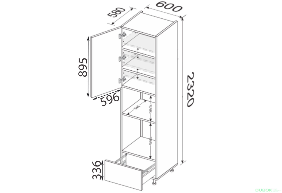 Obrázek 2 - Peníz 60PDM1SHX/2320 trouba + mikrovlnná trouba teleskop Pro Blum+Hettich levý Millenium Premium
