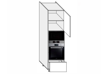 Obrázek Předsíň 60PDM1SHX/2140 trouba + mikrovlnná trouba teleskop Pro Blum+Hettich pravý