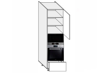 Obrázek Převlek 60PDM1SHX/2320 trouba + mikrovlnná trouba teleskop Pro Blum+Hettich pravý