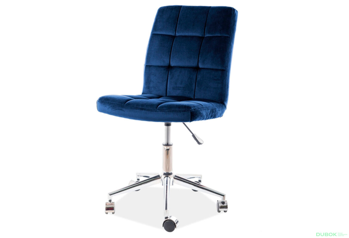 Otočné křeslo Q-020 Velvet, tmavě modrá Bluvel 86