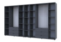 Obrázek 3 - Skříň osmidveřová s regálem Gelar 348.2 cm Grafit