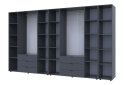 Obrázek 4 - Skříň osmidveřová s regálem Gelar 348.2 cm Grafit