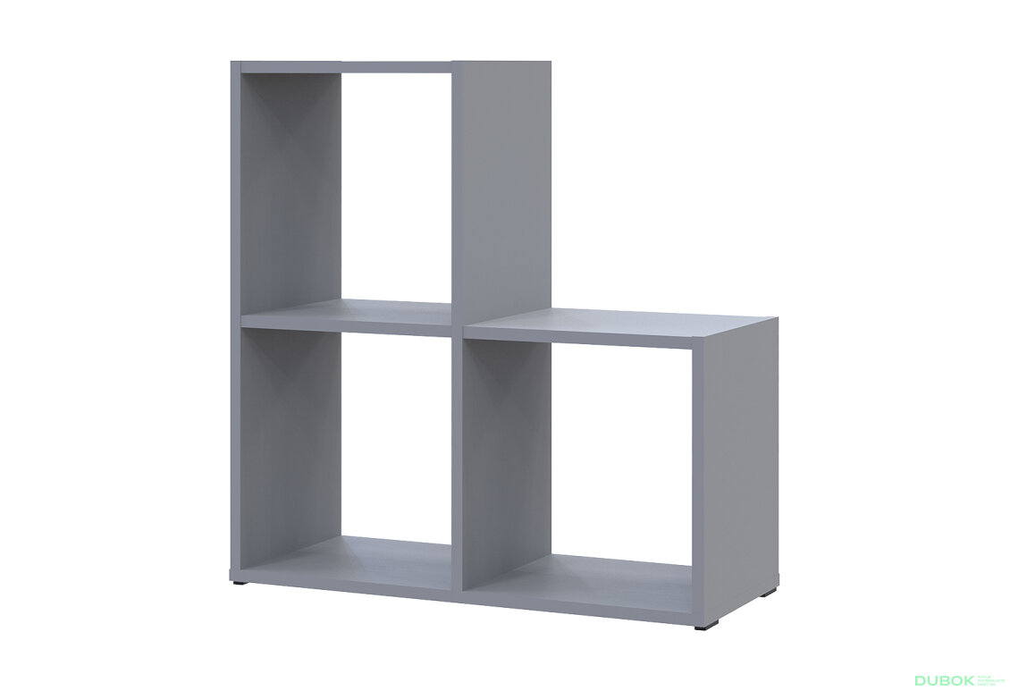 Regál otevřený Step 2х2 69х28.8х71.4 šedý