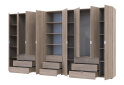 Obrázek 2 - Skříň osmidveřová s regálem se zásuvkami Gelar 370 cm dub sonoma