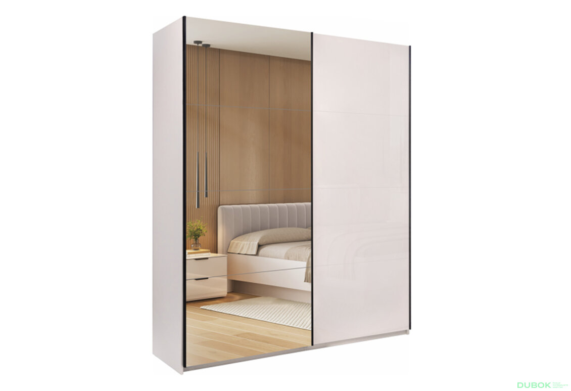 Obrázek 3 - Skříň s posuvnými dveřmi 2.0х2.4m (Dveře kašmírový lesk/Zrcadlo) Lori