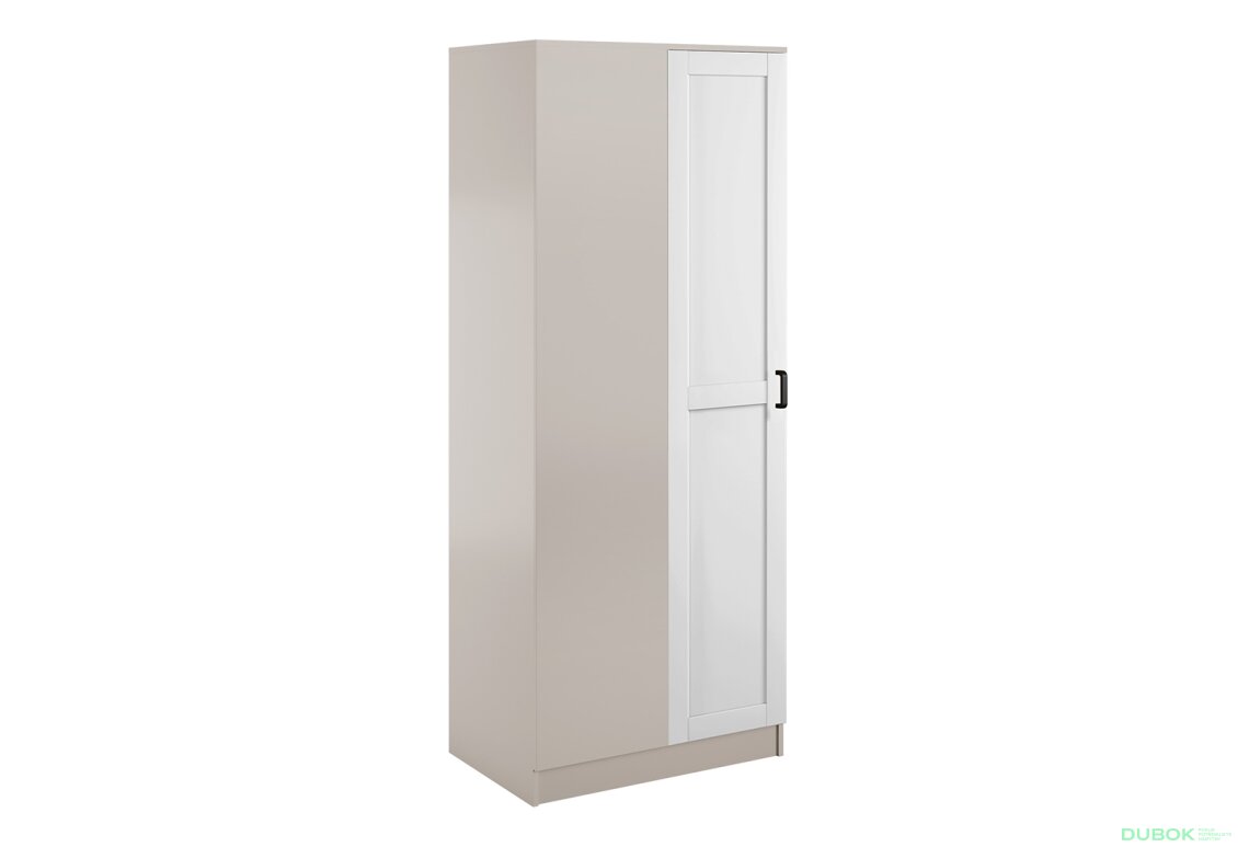 Skříň rohová 1D Rama kašmír / bílá Kami