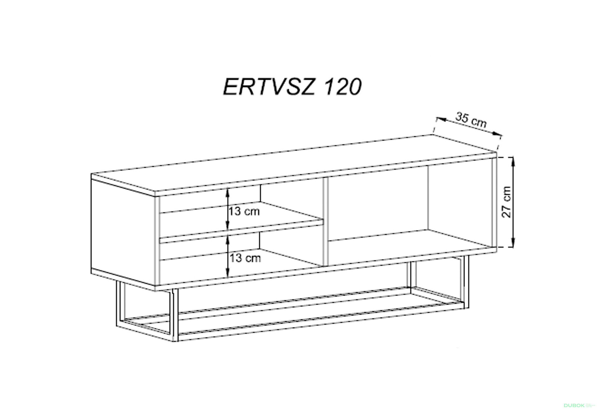 Obrázek 2 - TV stolek ERTVSZ120 bílý + Rám Enjoy