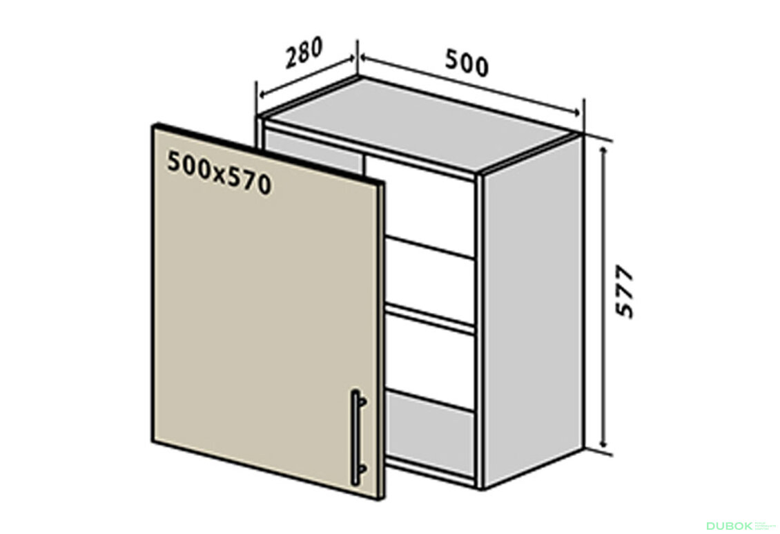 V52 Skříňka 1D 50 Rhodos
