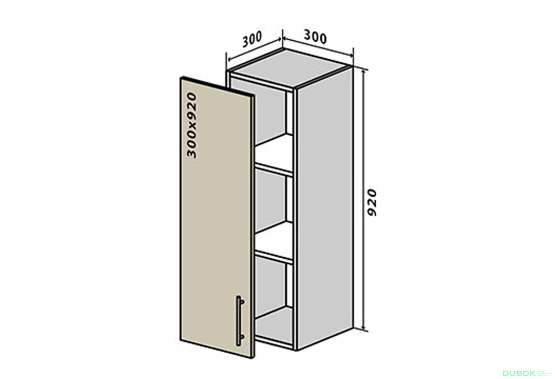 V42 Skříňka 1D 30 Prajm Lux / Prime Luxe