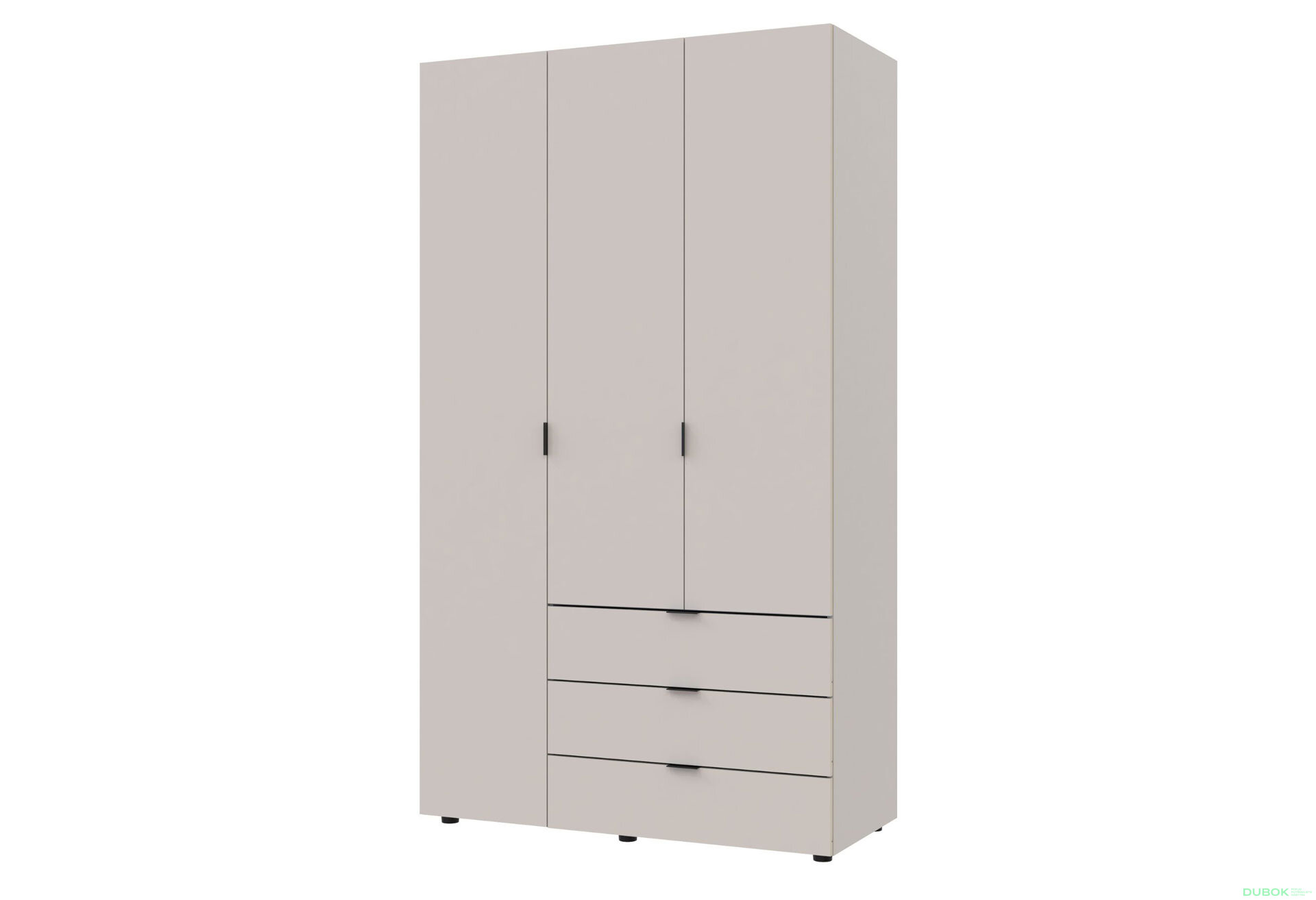 Obrázek 6715 - Skříň 3D s regálem se zásuvkami Gelar 176.2 cm kašemír
