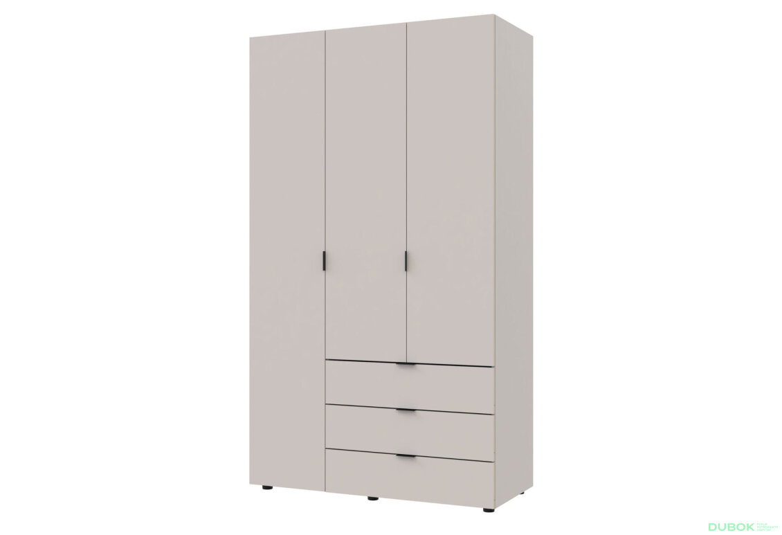 Obrázek 6715 - Skříň 3D s regálem se zásuvkami Gelar 176.2 cm kašemír