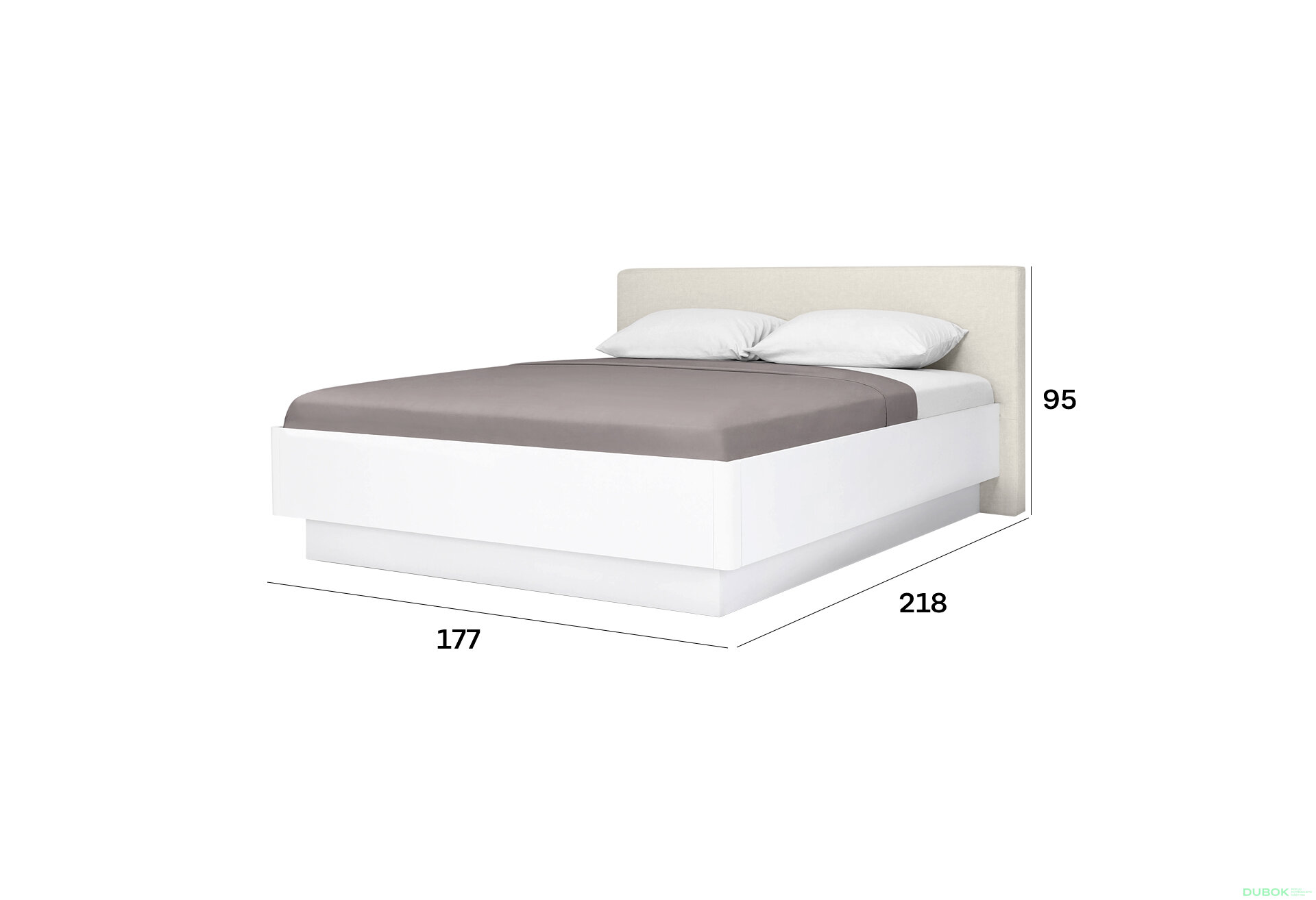 Obrázek 7 - Postel 160 výklopná s roštem, bílý lesk Mila