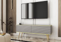 Obrázek 2 - TV stolek RTV 135 MDF šedý, zlaté nohy Oro