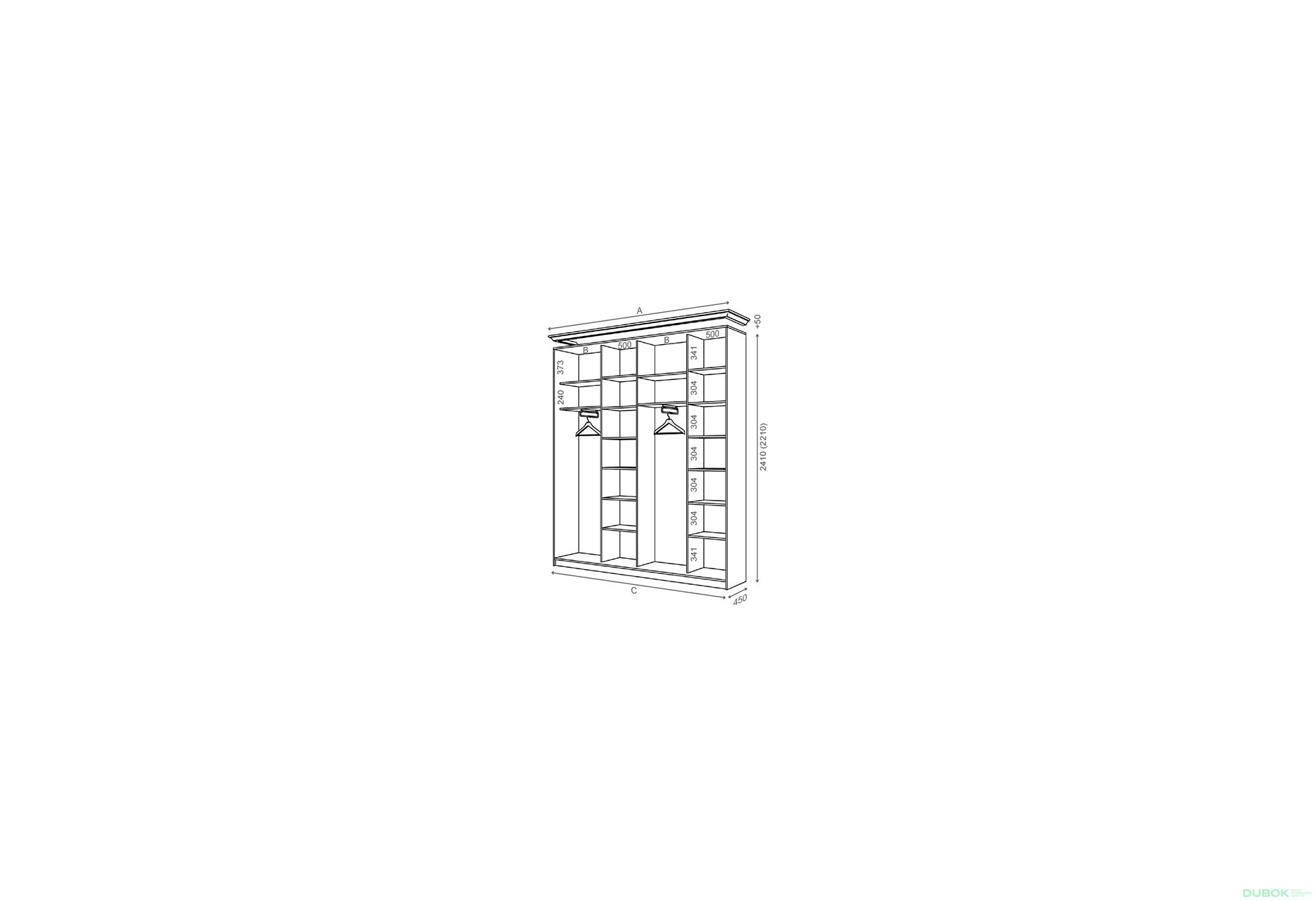 Obrázek 1 - Korpus 2700x450 Rim-Veneziano 4D 2,7 m
