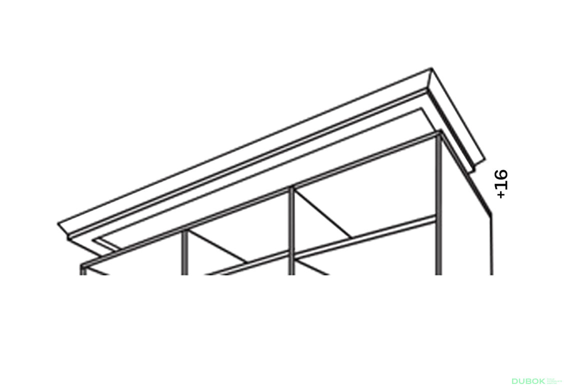 Římsa 2300 (hloubka 600) Rim-Veneziano 3D 2,3 m