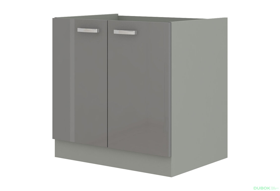 Obrázek 5125 - Kuchyňská sestava 2.6 m (I) Grey šedý platinový / šedý lesk