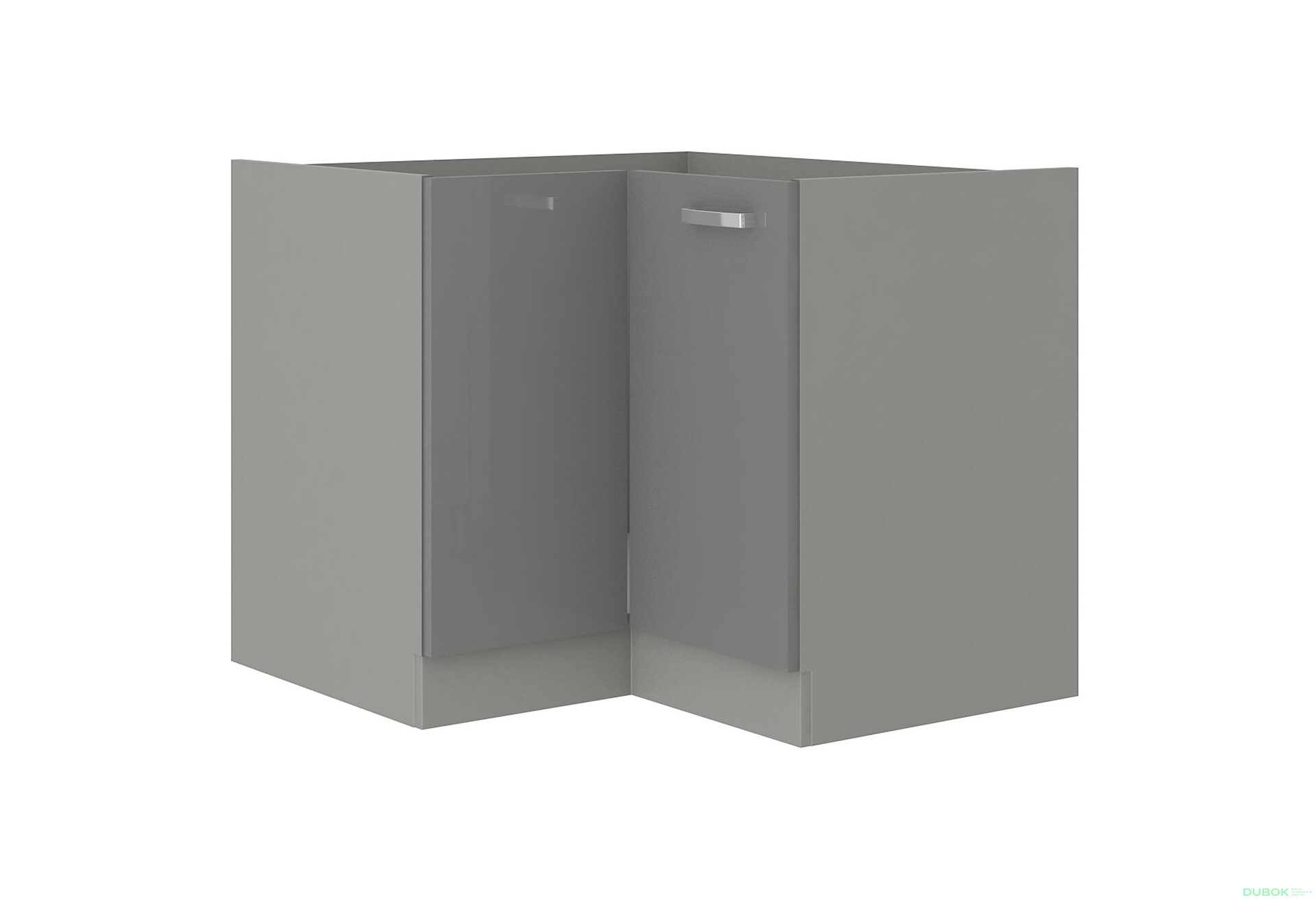 Obrázek 5129 - Kuchyňská sestava 1.9x1.7 m Grey šedý platinový / šedý lesk