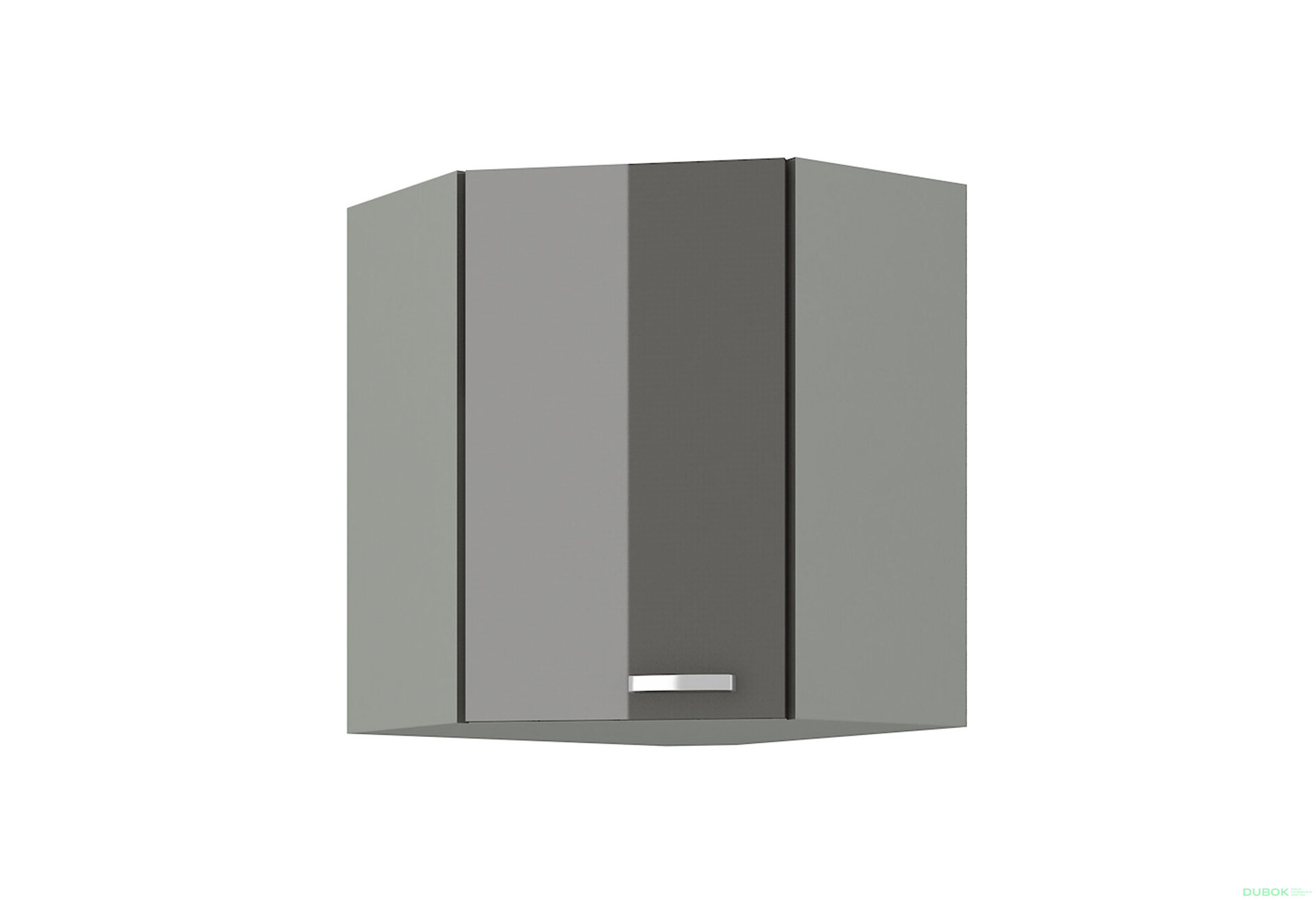 Obrázek 5134 - Kuchyňská sestava 1.9x1.7 m Grey šedý platinový / šedý lesk