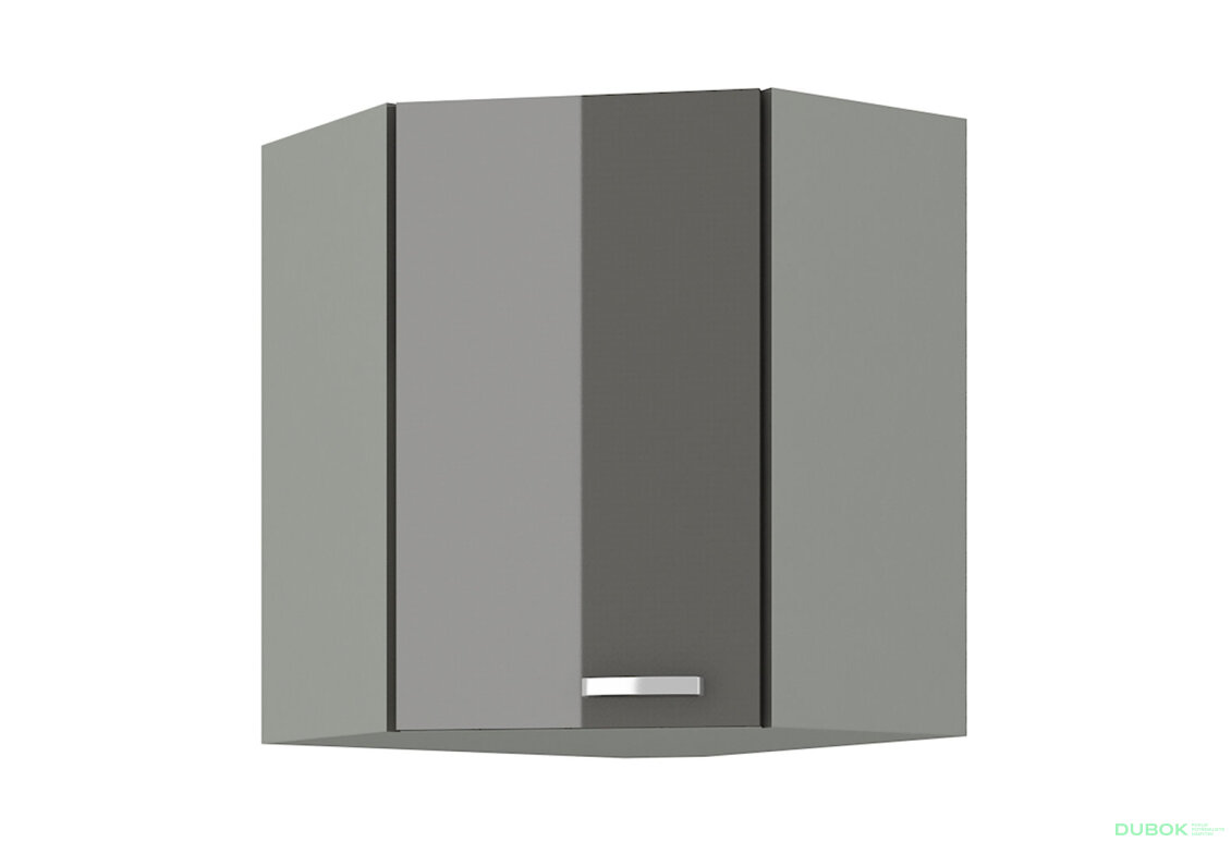 Obrázek 5134 - Kuchyňská sestava 1.9x1.7 m Grey šedý platinový / šedý lesk