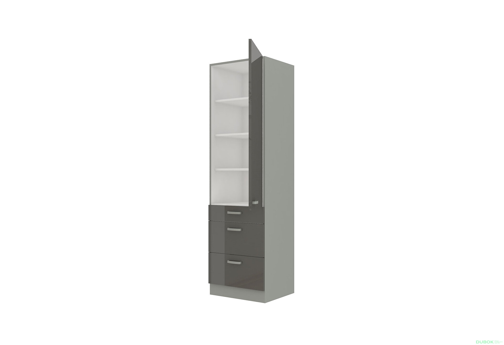 Obrázek 2 - 60 DKS-210 3S 1F premium box Grey šedý platinový / šedý lesk