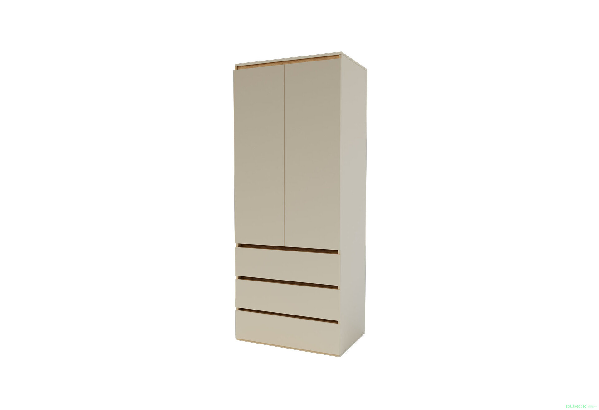 Obrázek 1 - Skříň Idea 800/2100/570 s policemi satén / dub kraft zlatý