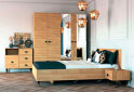 Obrázek 1 - Série do ložnice Ložnice Lux hickory přírodní + černá