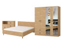 Obrázek 2 - Série do ložnice Ložnice Lux hickory přírodní + černá