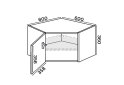 Obrázek 2 - Vrchní roh 45°/360 (600x600) 1dv. Pro Blum Vintage